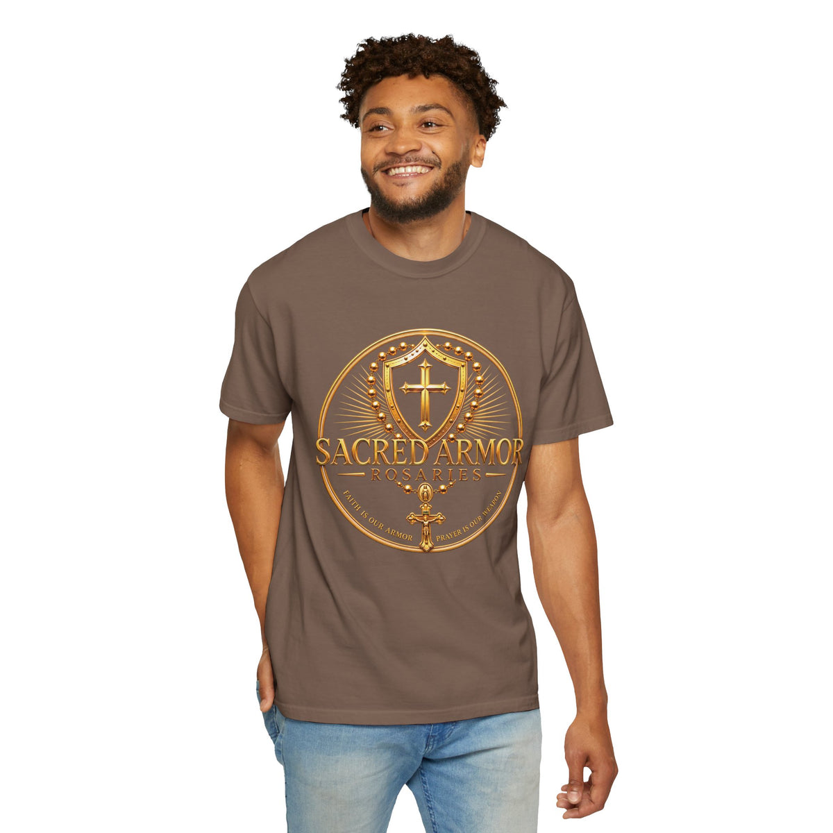 Sacred Armor Gold Catholic Comfort Colors® Tee