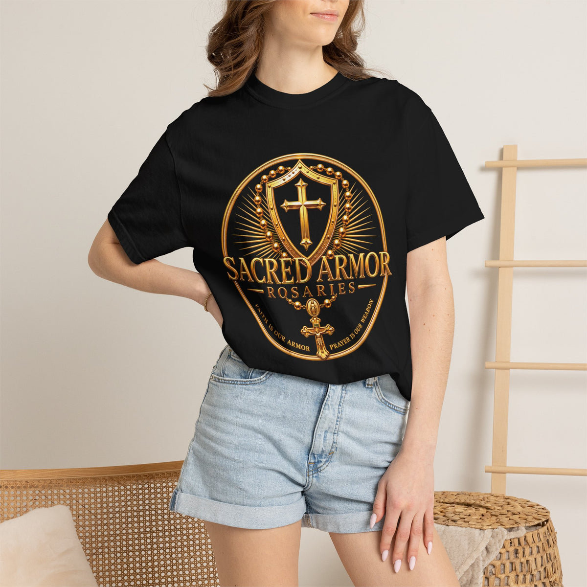 Sacred Armor Gold Catholic Comfort Colors® Tee
