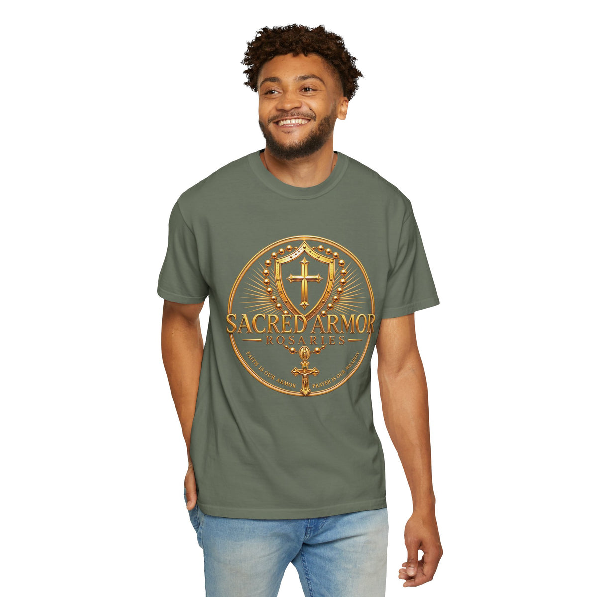 Sacred Armor Gold Catholic Comfort Colors® Tee