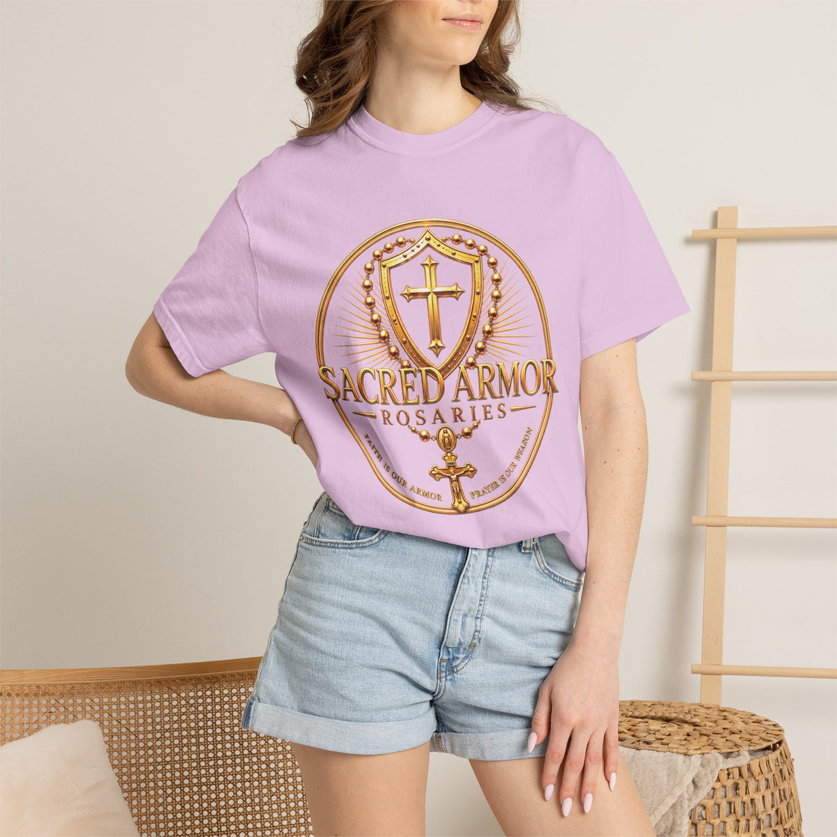 Sacred Armor Gold Catholic Comfort Colors® Tee