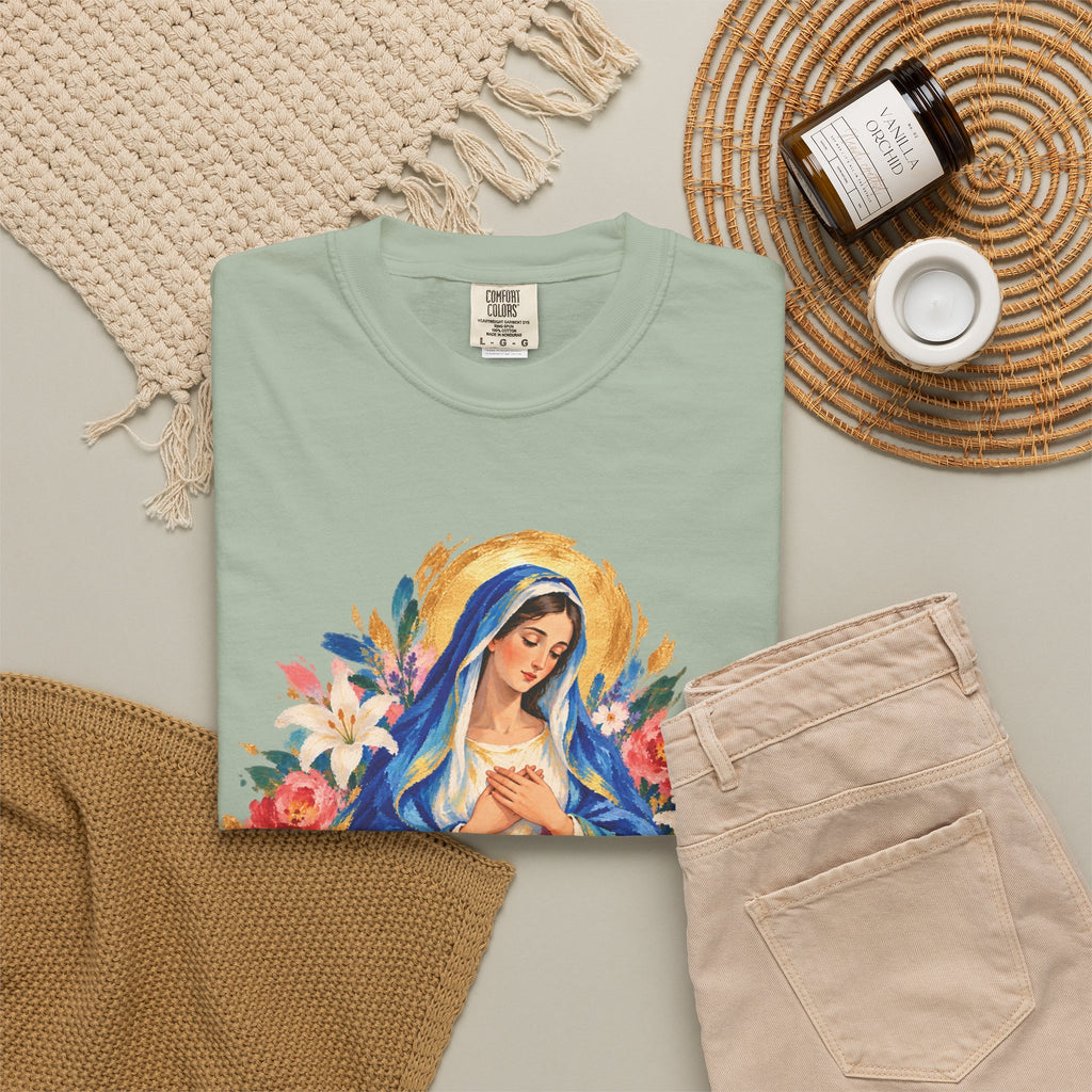 Our Lady Floral Comfort Colors® Tee