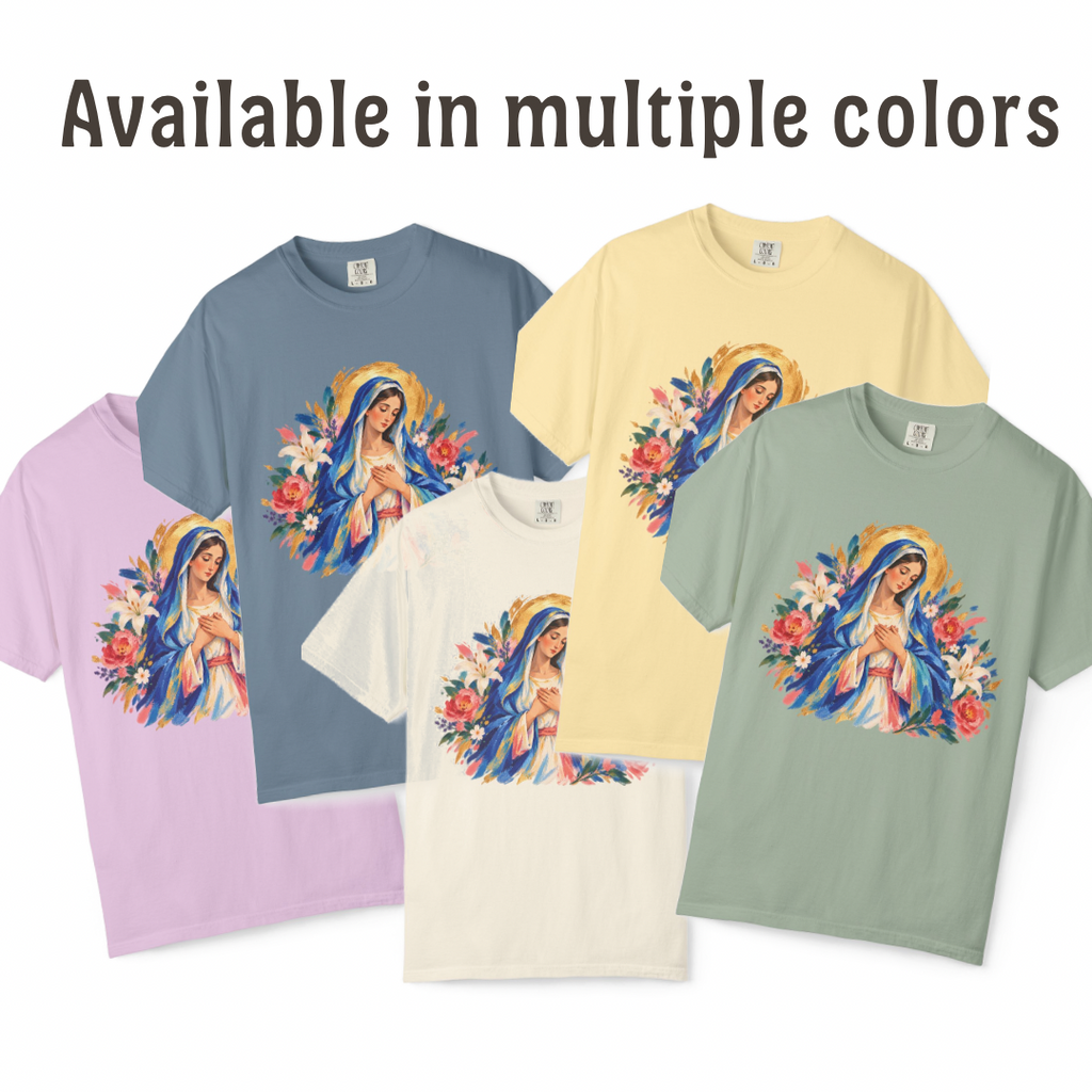 Our Lady Floral Comfort Colors® Tee