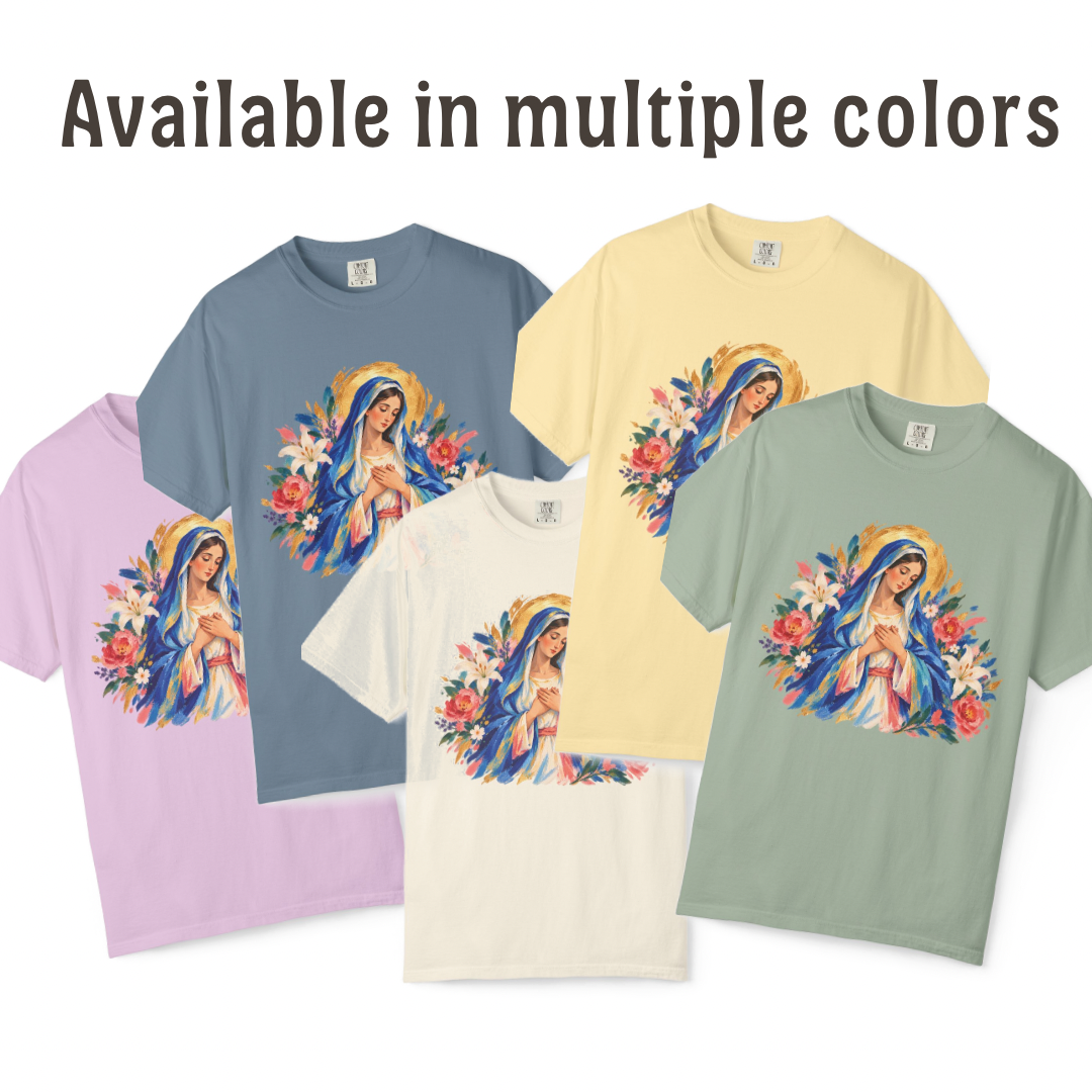 Our Lady Floral Comfort Colors® Tee