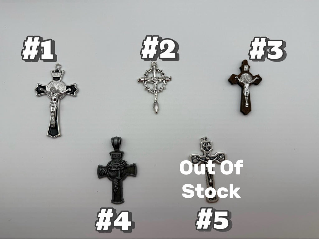 Custom tactical paracord decade rosary bead and cross options
