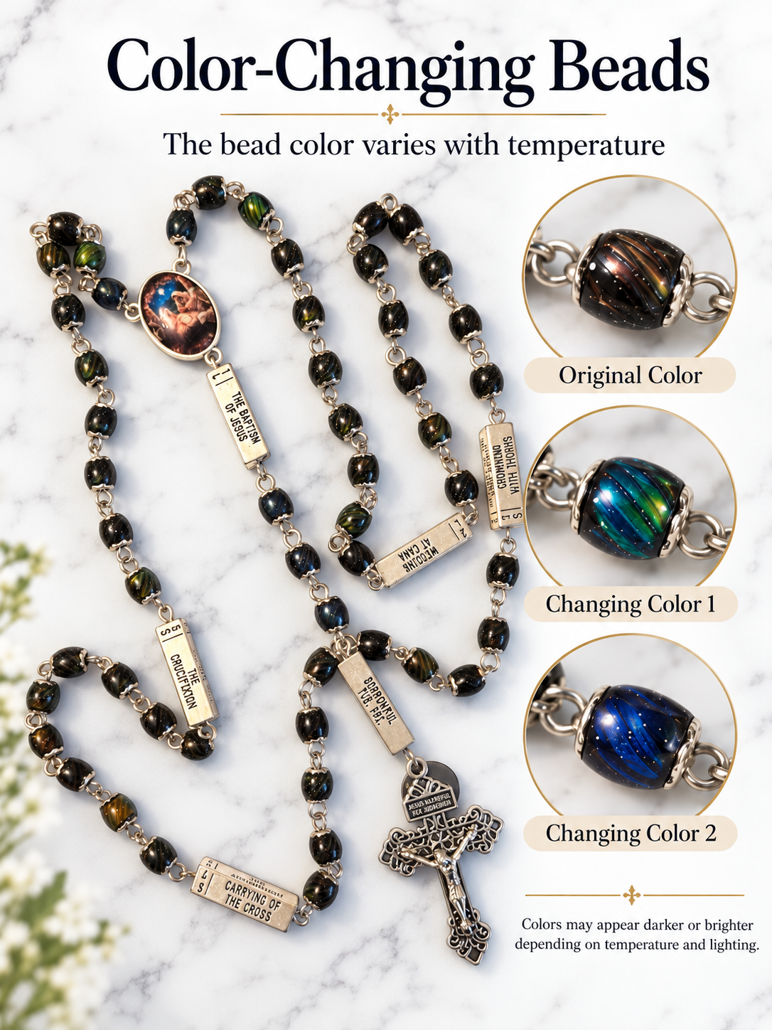 Mood Color-Changing Guided Mystery Rosary