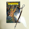 The Beginning Christian comic book with wooden St. Benedict decade rosary and carabiner
