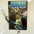 Jonah Christian comic book with wooden St. Benedict decade rosary and silver carabiner