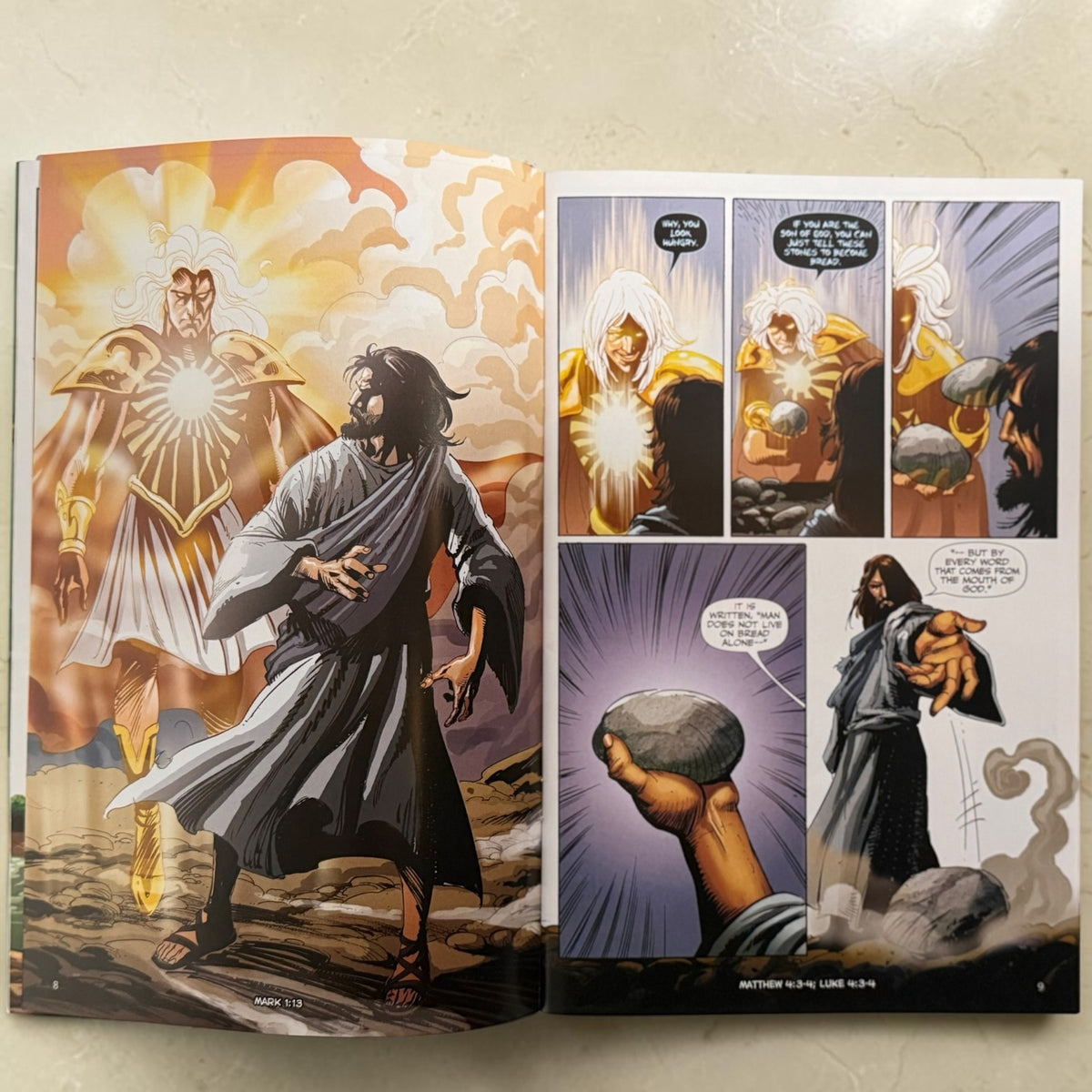 The Christ Volume 3 comic book interior featuring Jesus in the wilderness