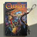 The Christ Volume 4 Christian comic book with wooden St. Benedict decade rosary and silver carabiner