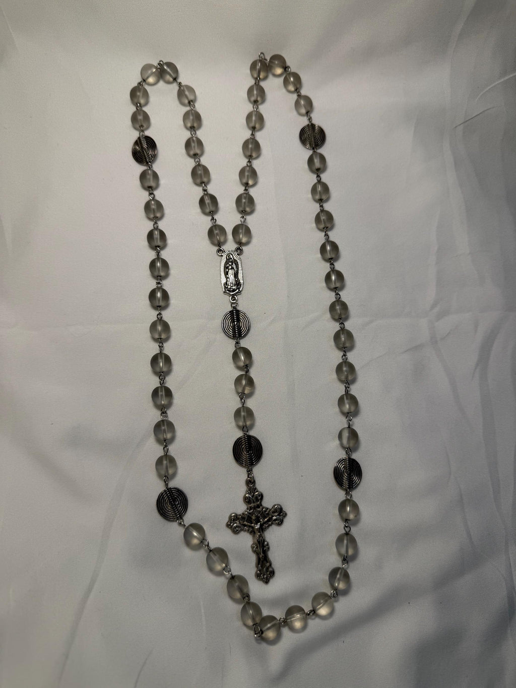 Glass Our Lady of Guadalupe Rosary alternate view