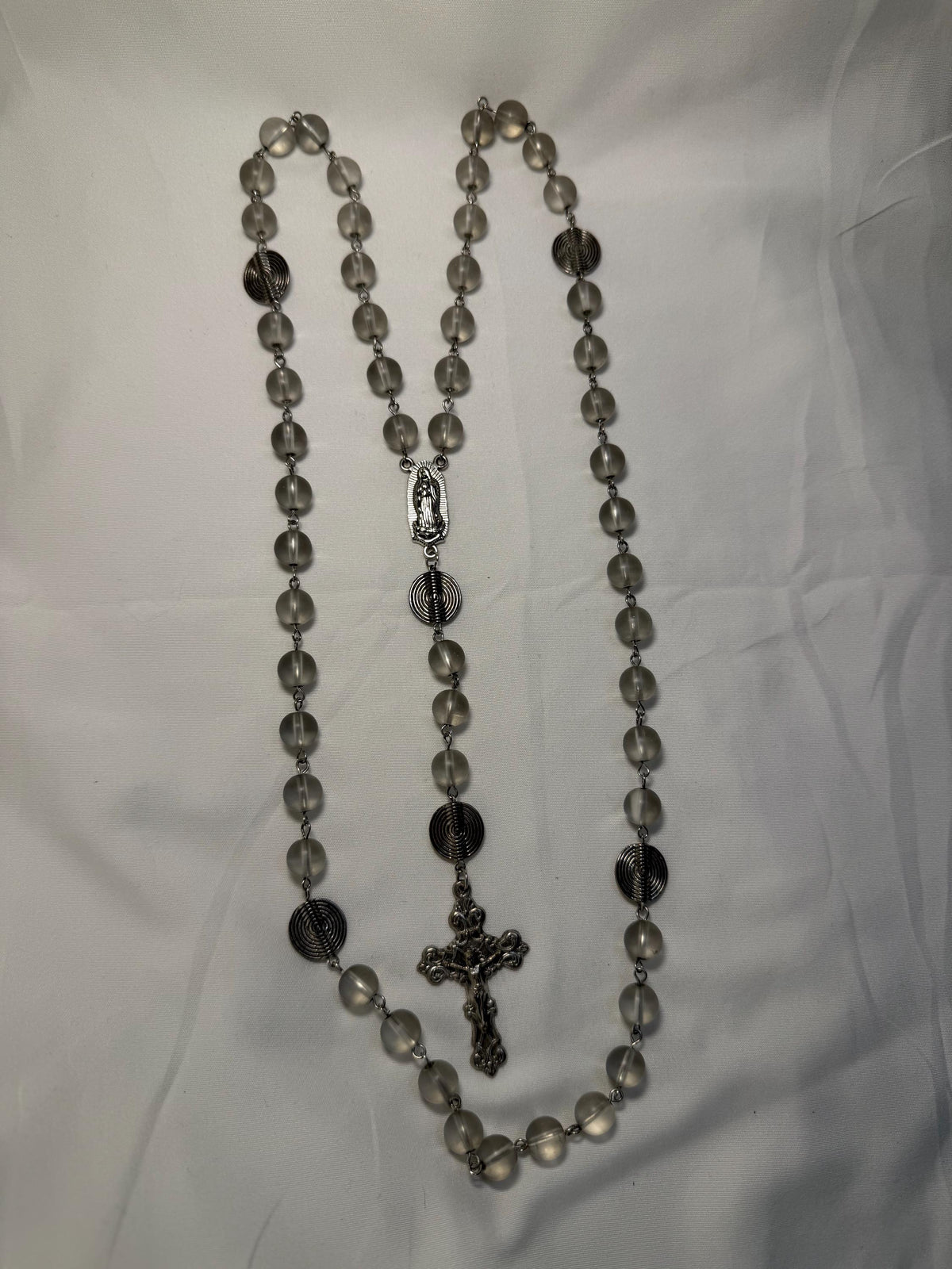 Glass Our Lady of Guadalupe Rosary alternate view