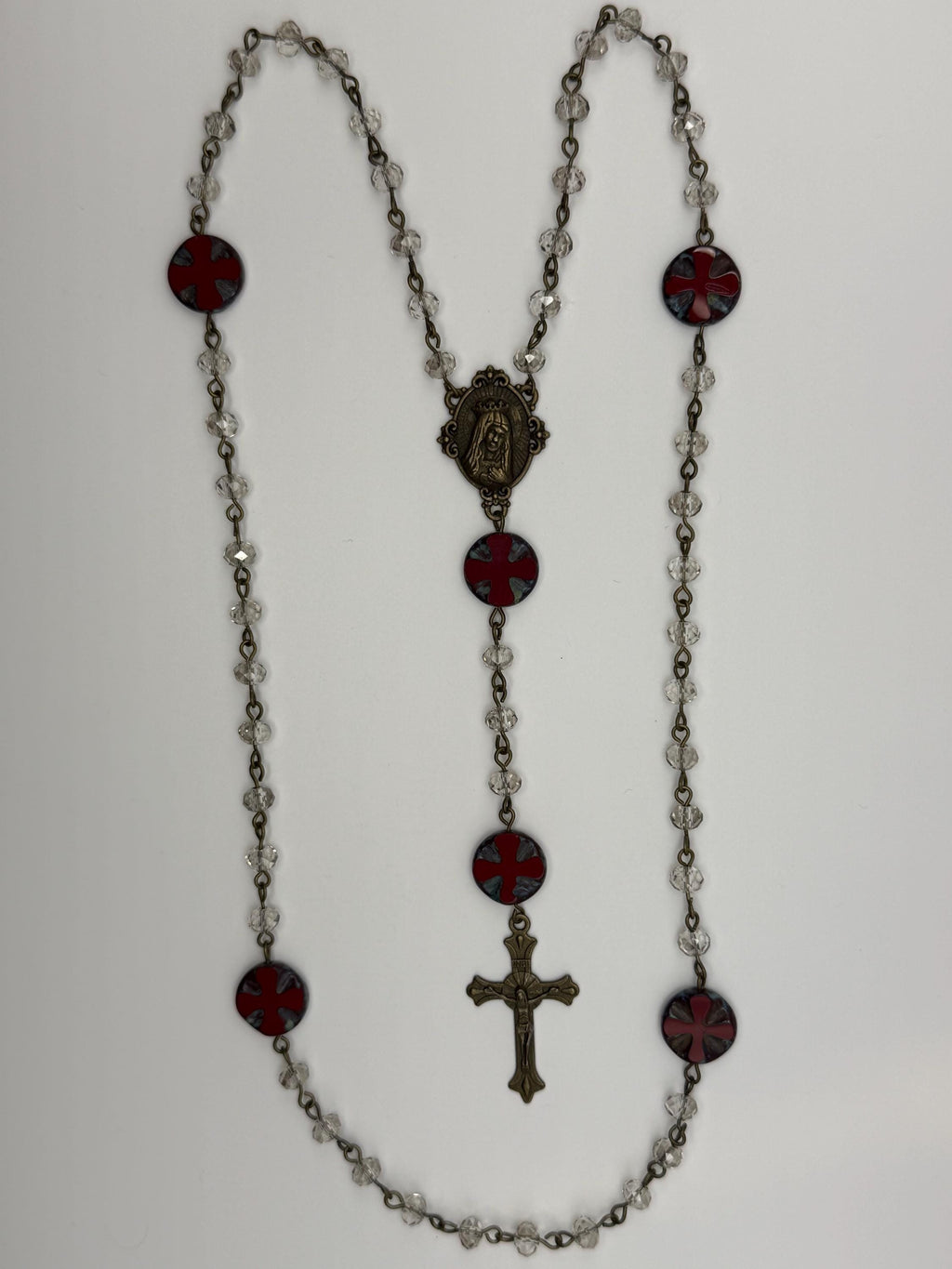 Queen of Heaven Crystal Rosary alternate view