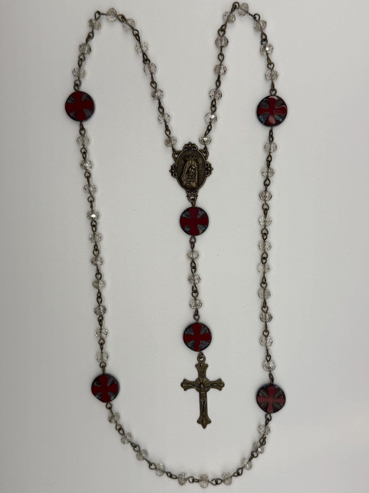 Queen of Heaven Crystal Rosary alternate view