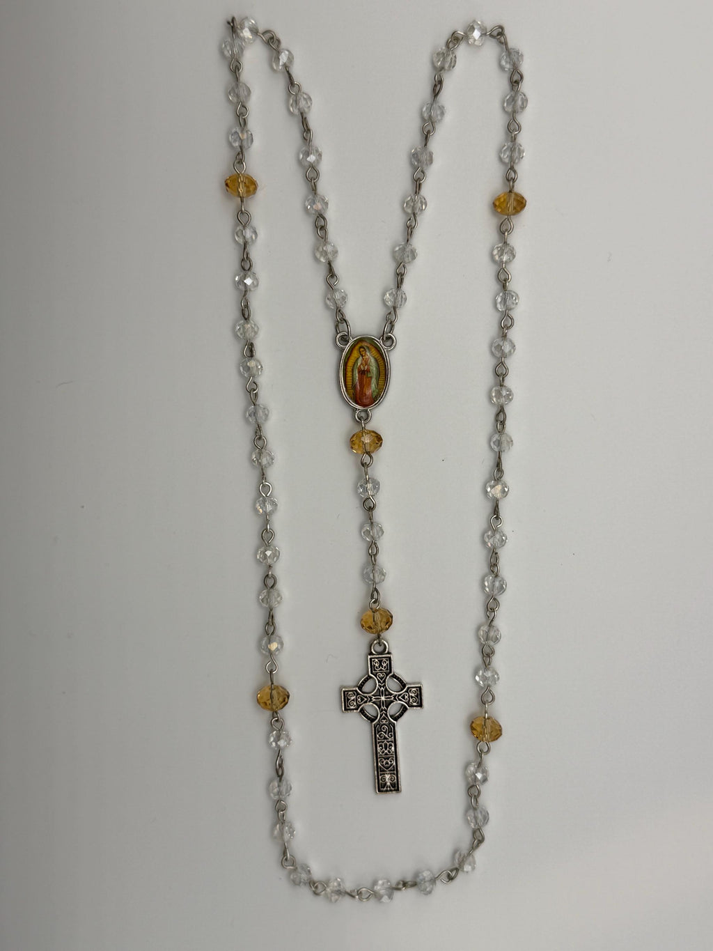 Our Lady of Guadalupe Crystal Rosary alternate view