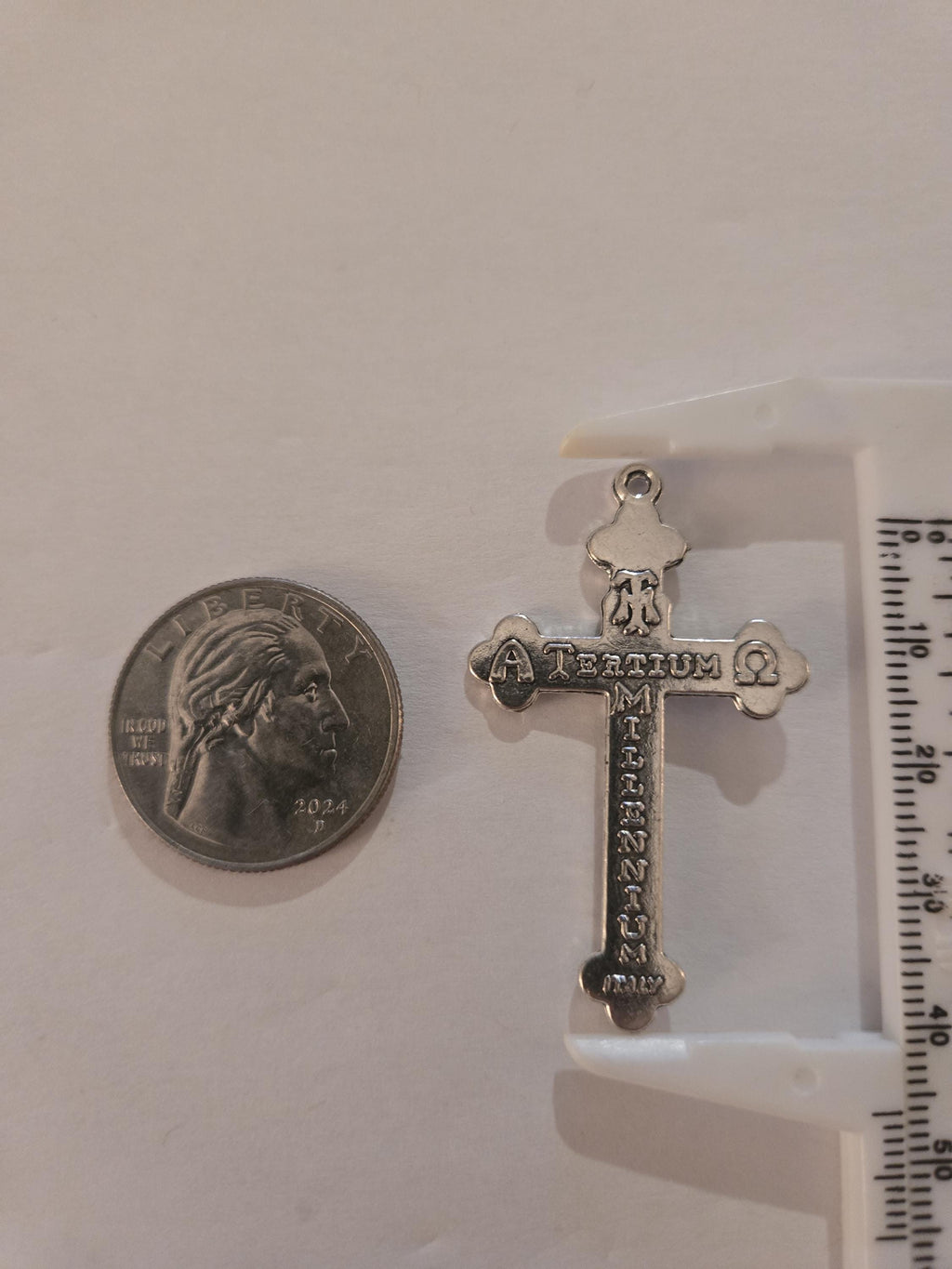 Medium Catholic rosary crucifix alternate view