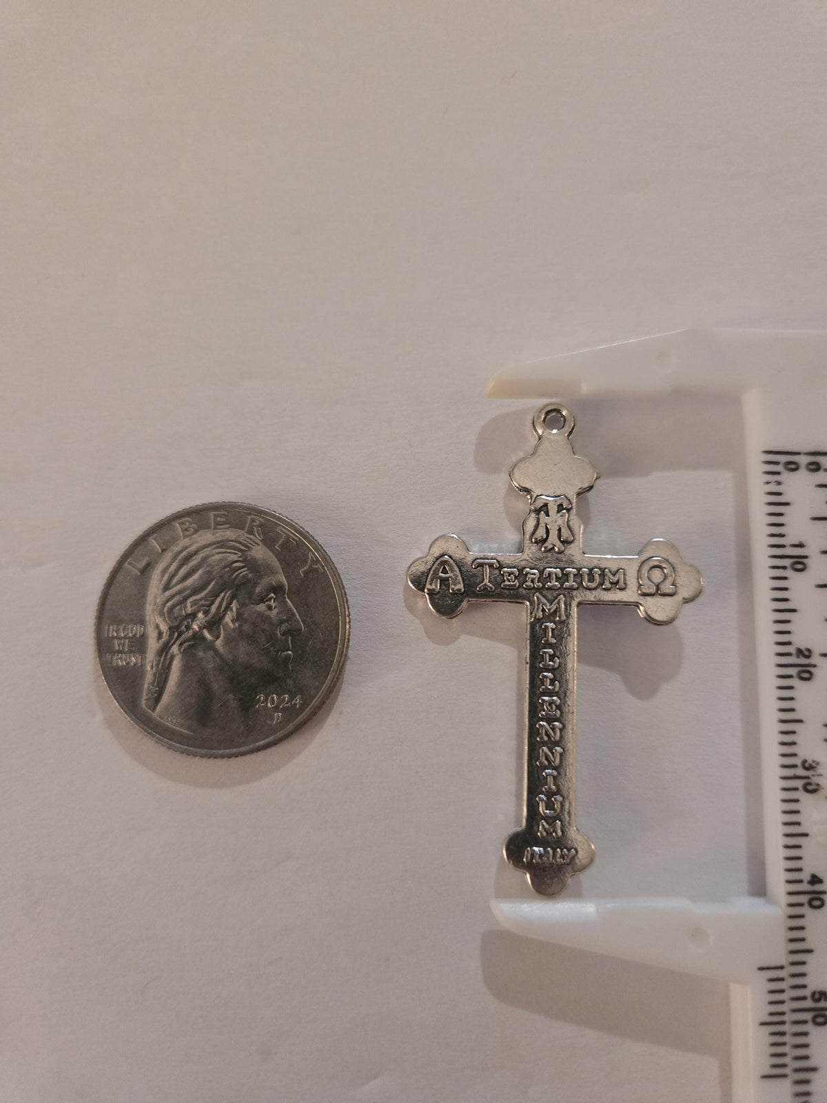 Medium Catholic rosary crucifix alternate view