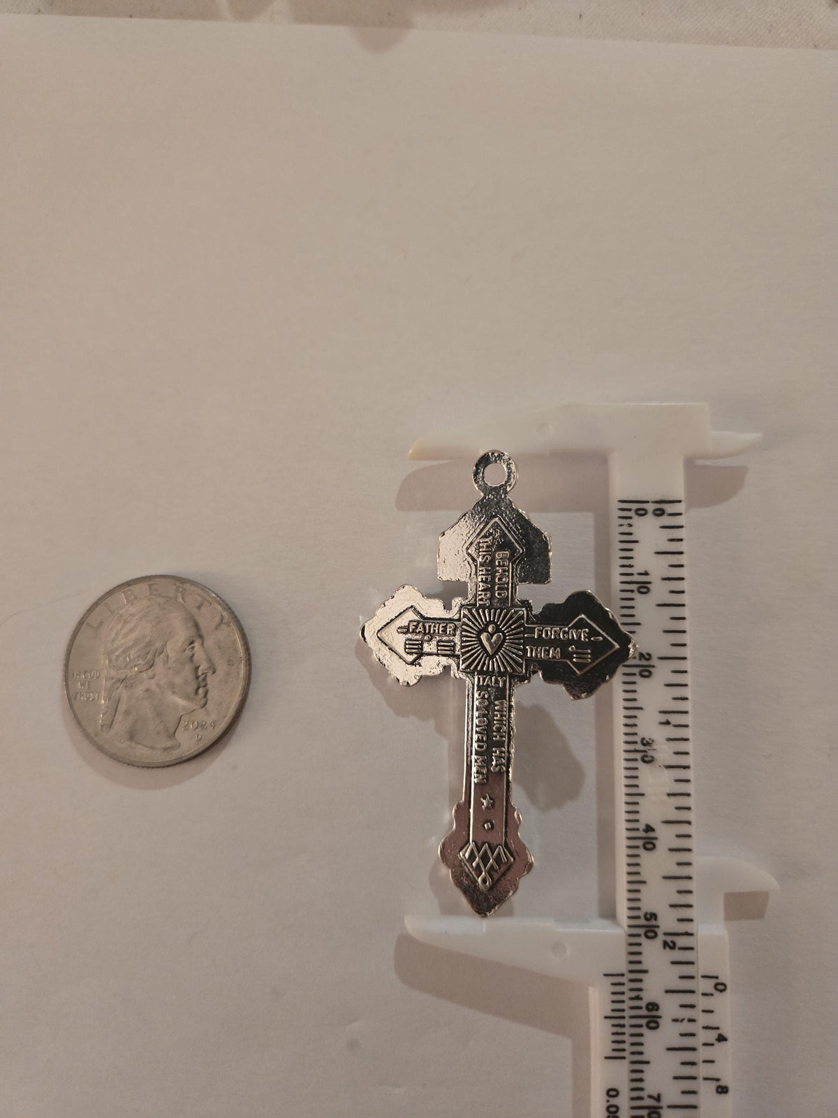 Italian INRI rosary crucifix alternate view