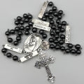 Guided Mysteries Black Hematite Rosary inspired by Medjugorje