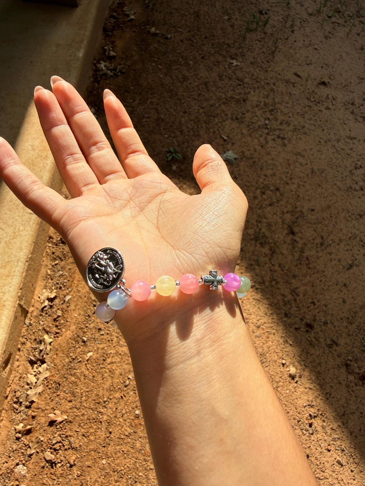 St. Michael sunlight color-changing Catholic bracelet