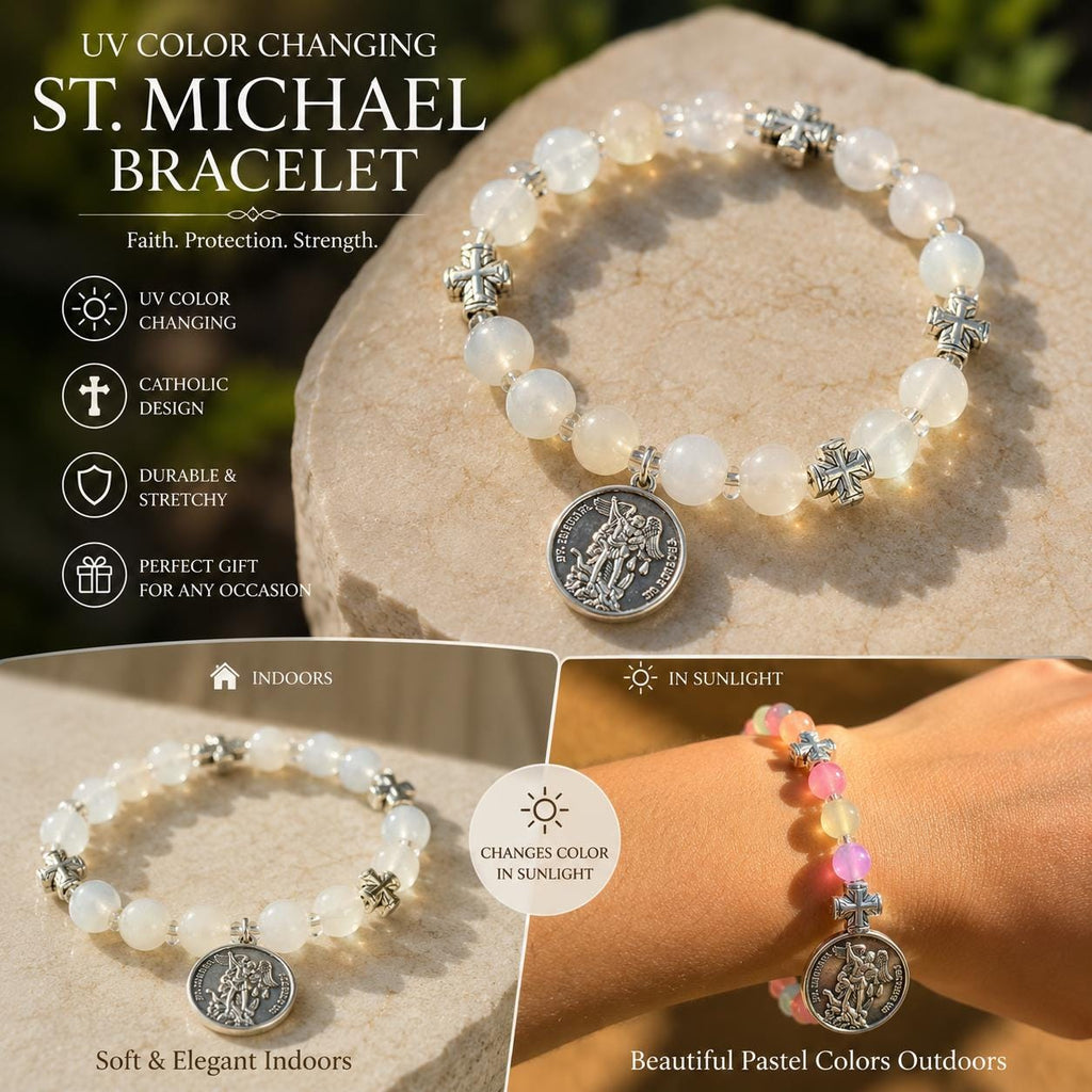St. Michael color-changing bracelet alternate view
