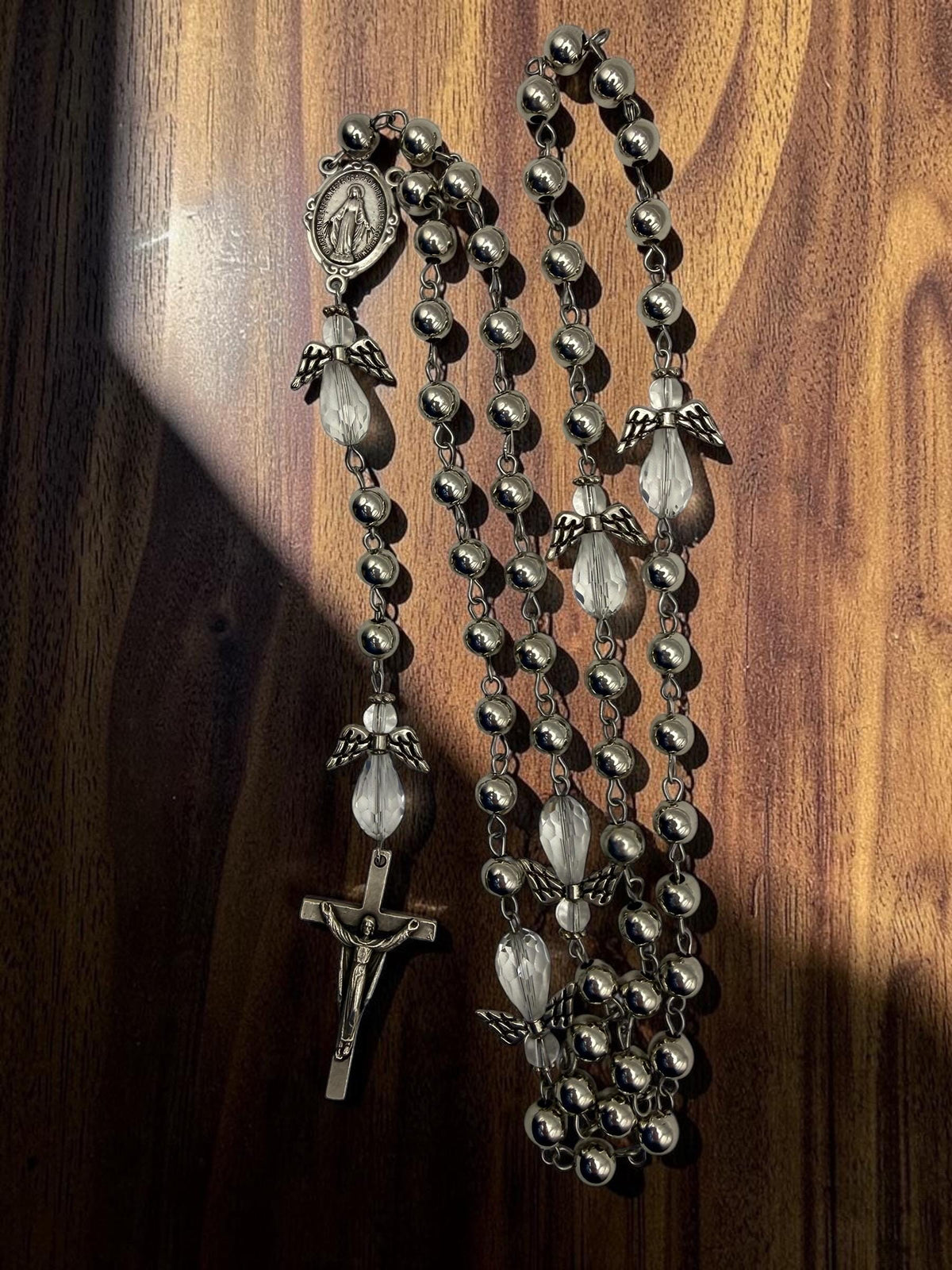 Guardian Angel Rosary detail view