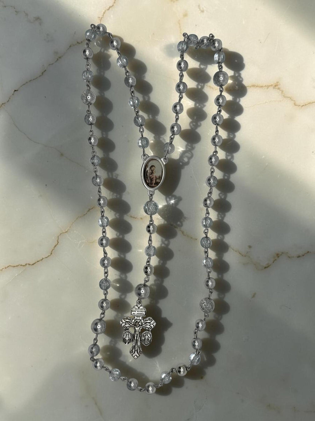 St. Joseph Rosary Pardon Crucifix detail