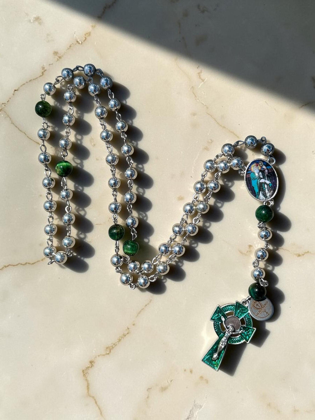 St. Patrick Rosary Celtic crucifix detail