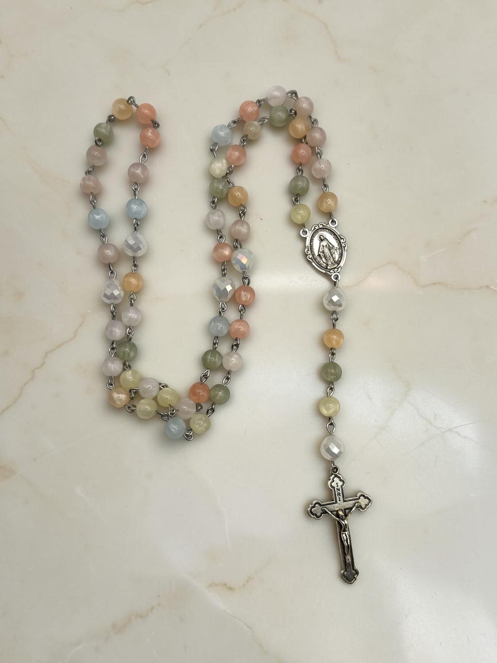 Sunlight color-changing Rosary indoor view