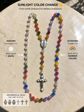 Sunlight color-changing Catholic Rosary with Miraculous Medal