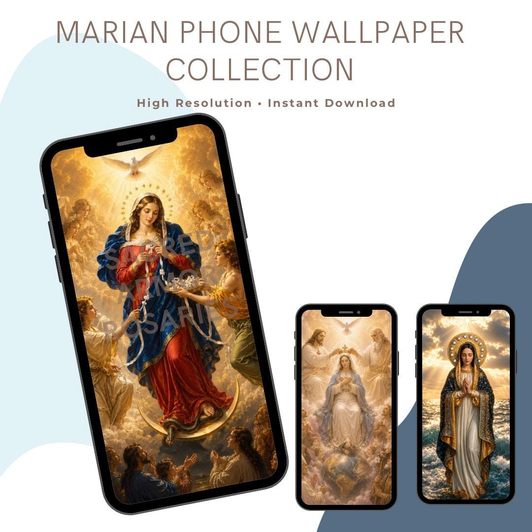 Mary Undoer of Knots phone wallpaper digital preview
