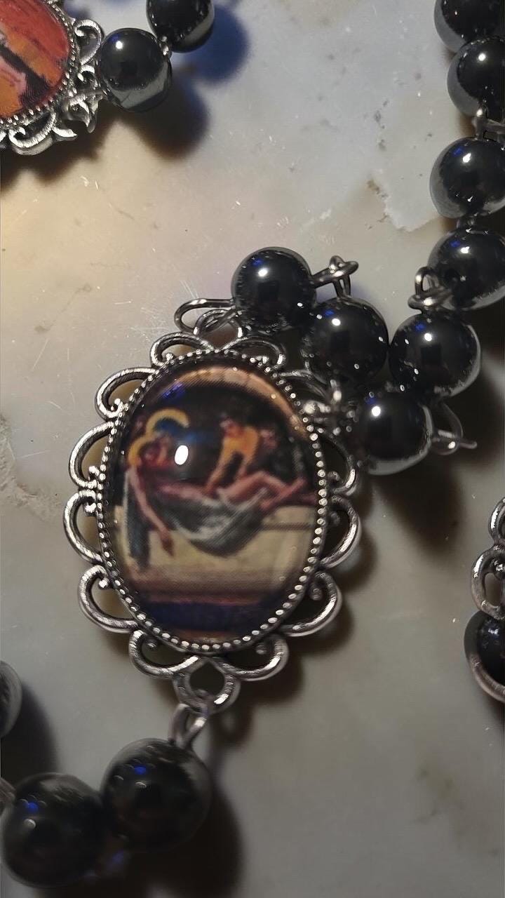 Our Lady of Sorrows Chaplet prayer bead detail