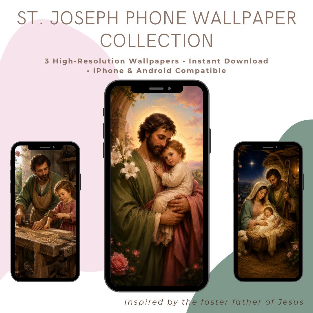 St. Joseph Catholic phone wallpaper bundle preview