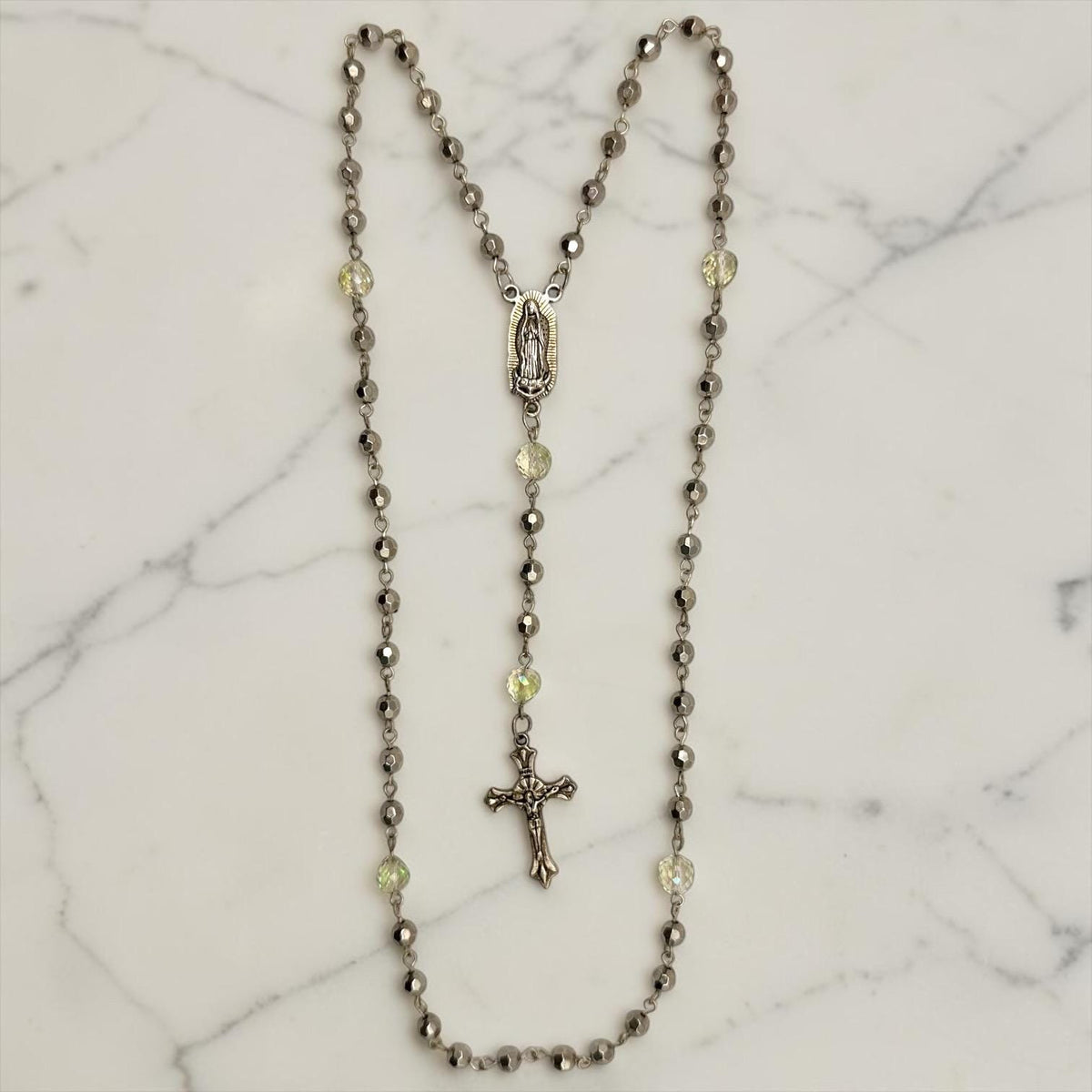 Pale Sage Our Lady of Guadalupe Rosary alternate view