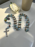 St. Michael Amazonite and Jasper Rosary