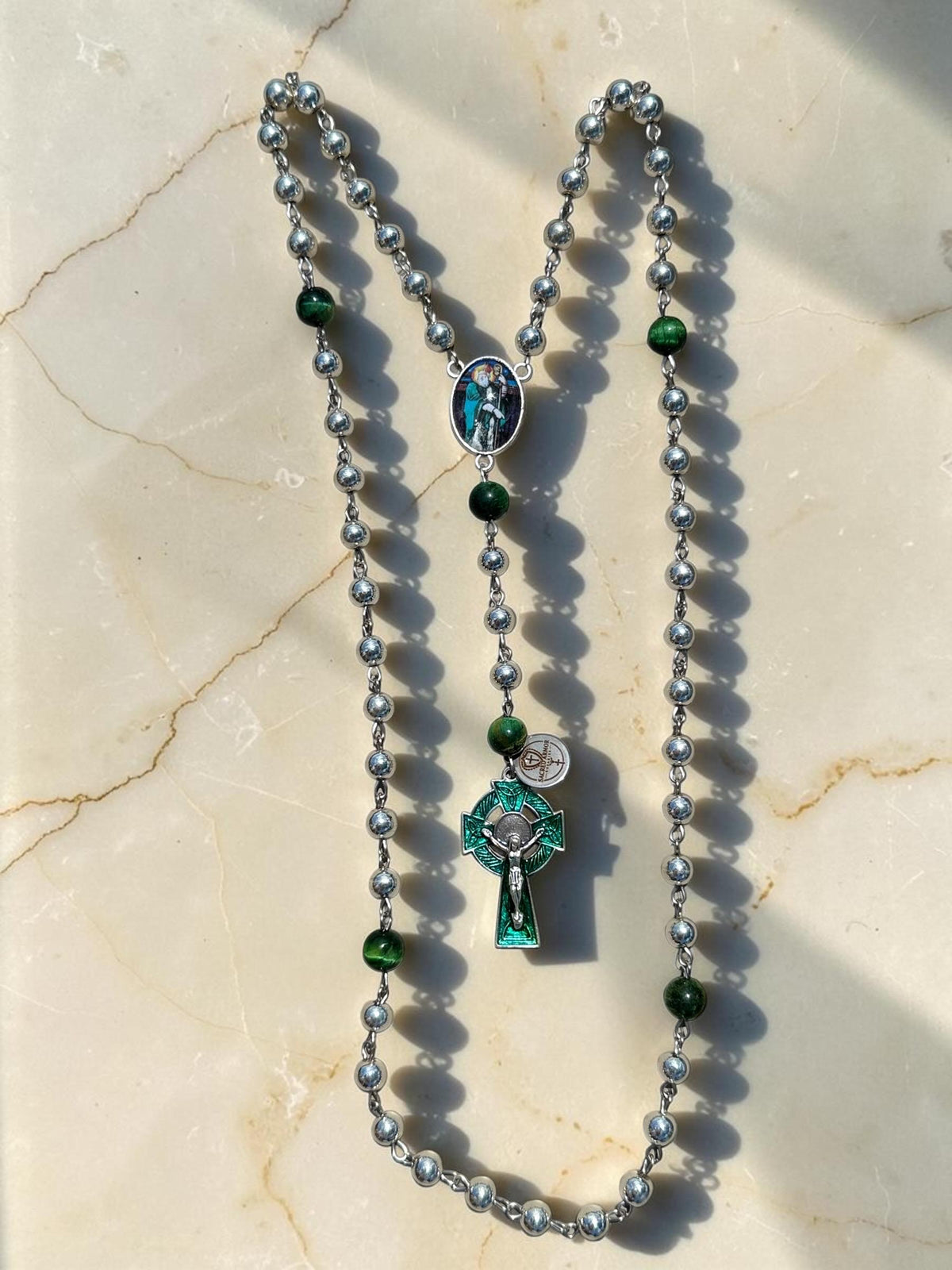 St. Patrick Emerald Green Rosary additional view