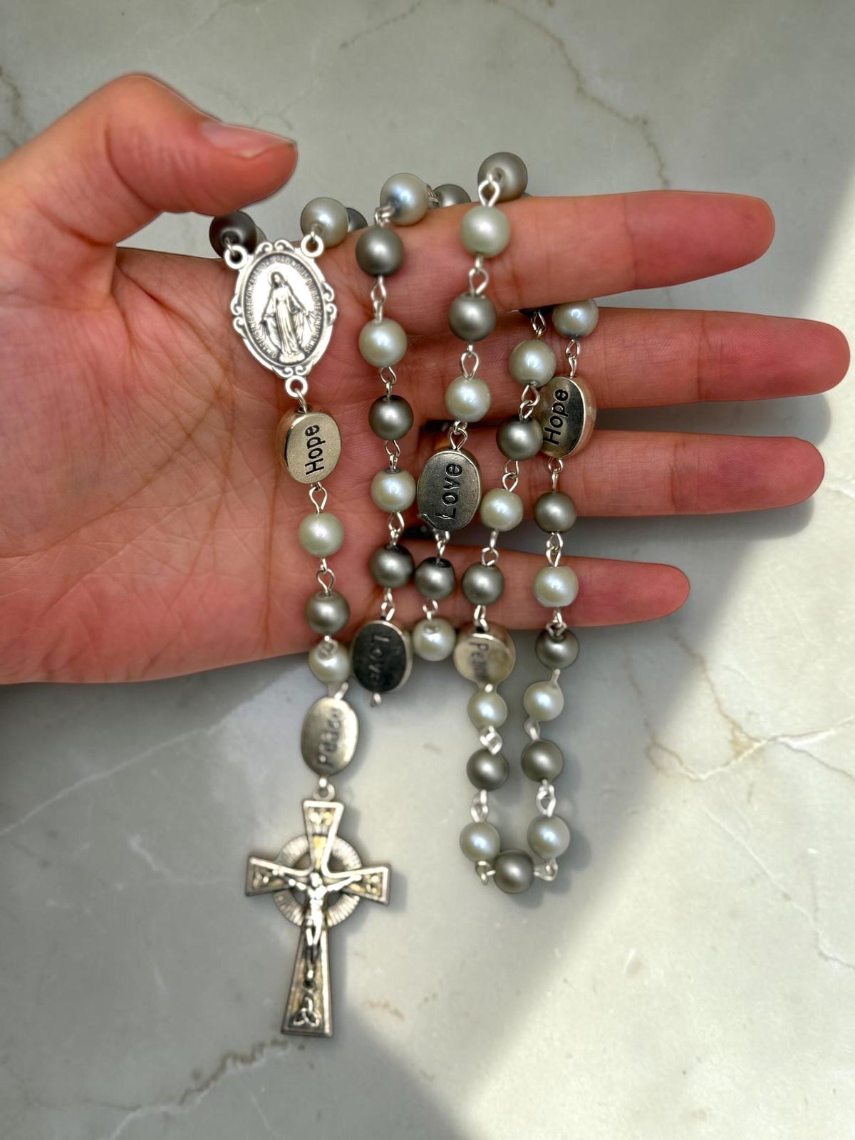 Love Hope Peace rosary additional view