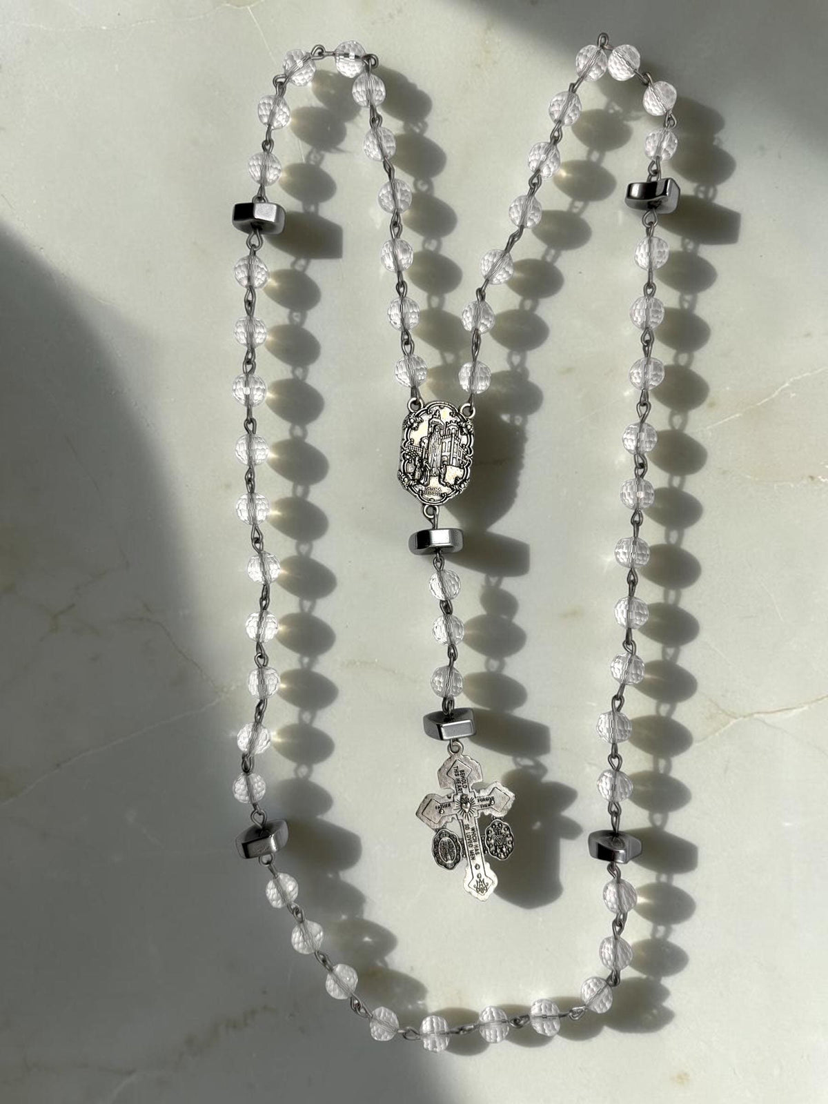 Crystal Fatima Rosary alternate view