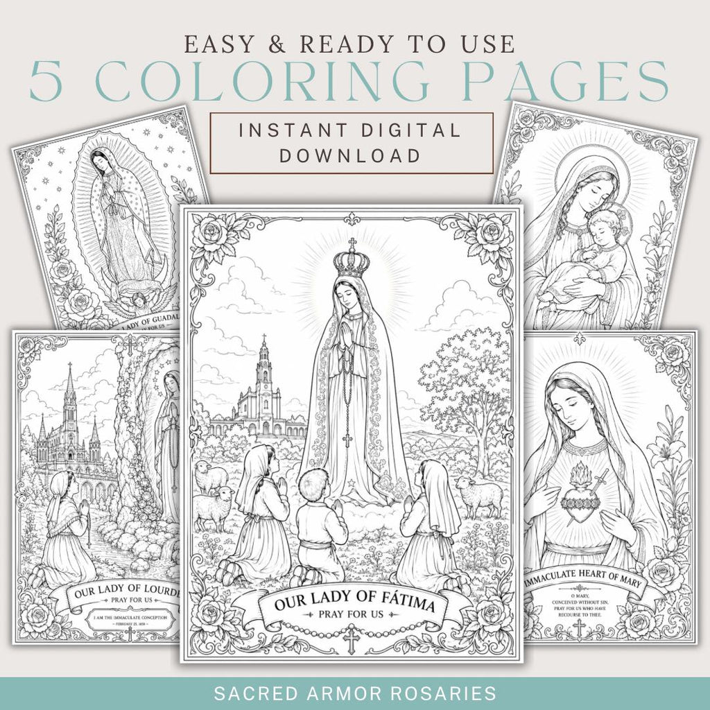 Marian coloring page printable detail