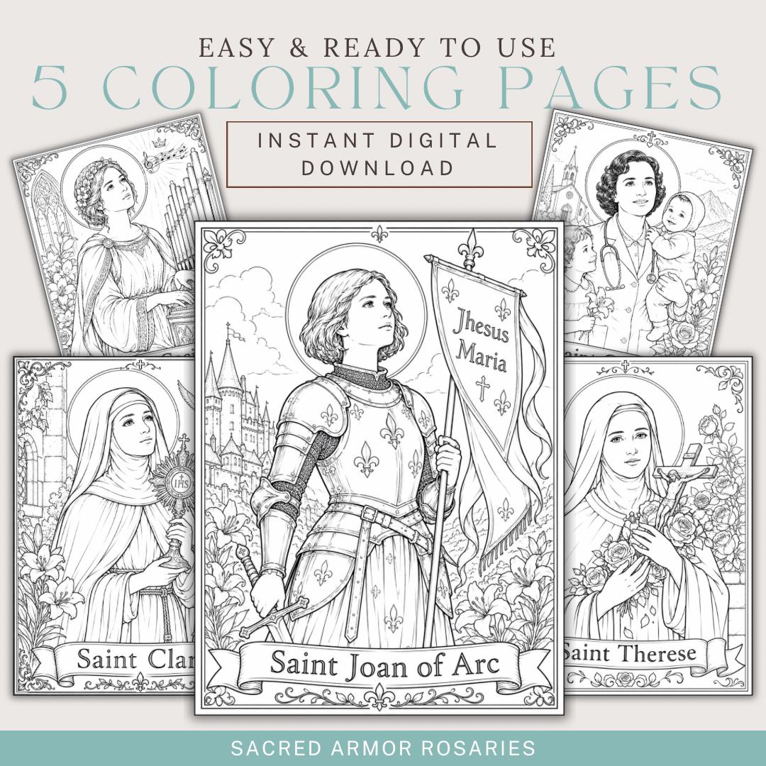 Catholic Saints coloring page printable detail