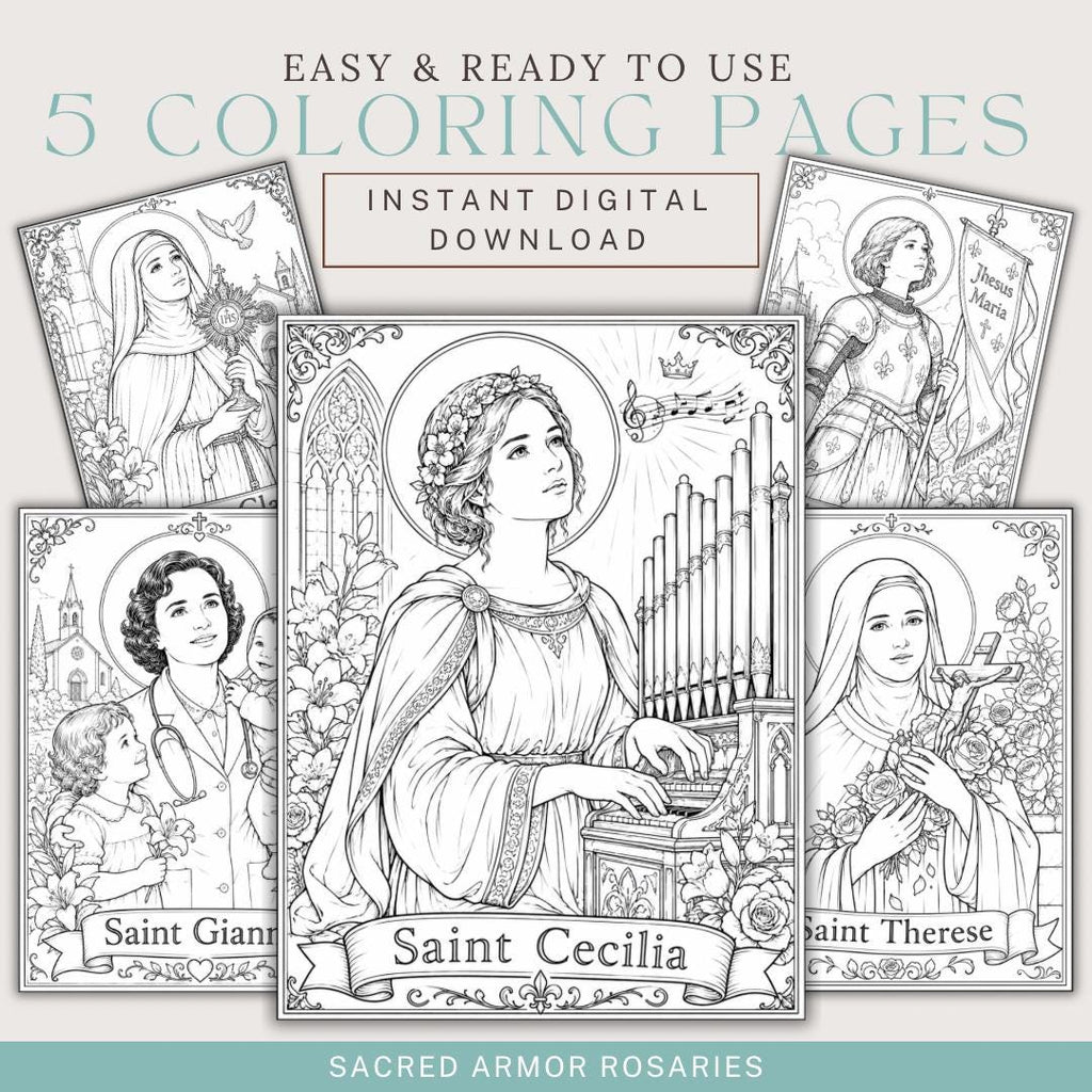 Catholic Saints coloring page printable detail