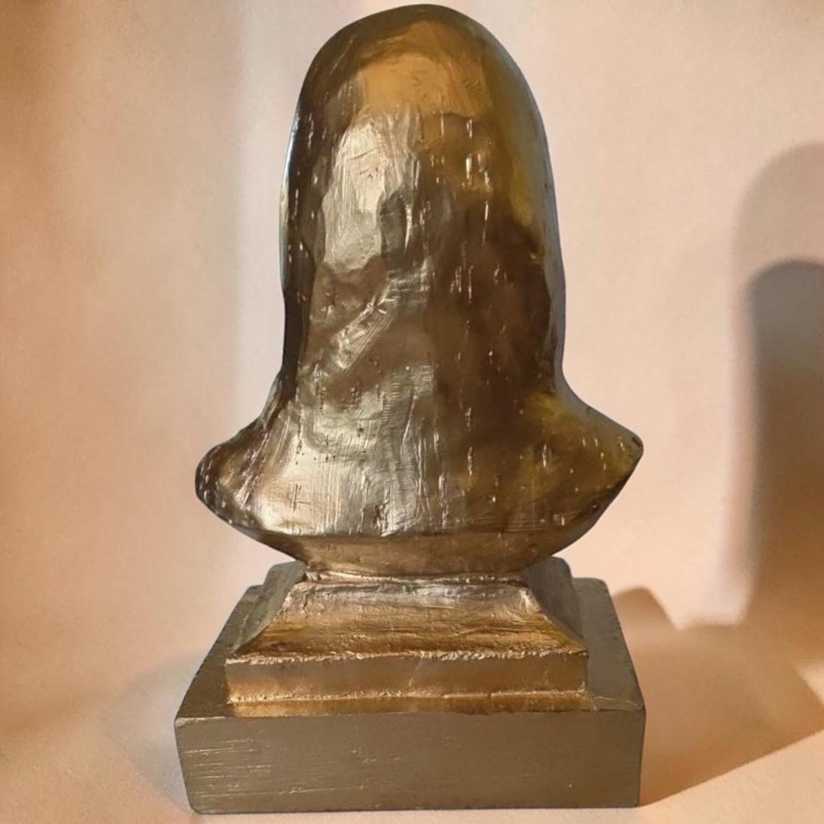Gold Painted Virgin Mary bust statue additional view