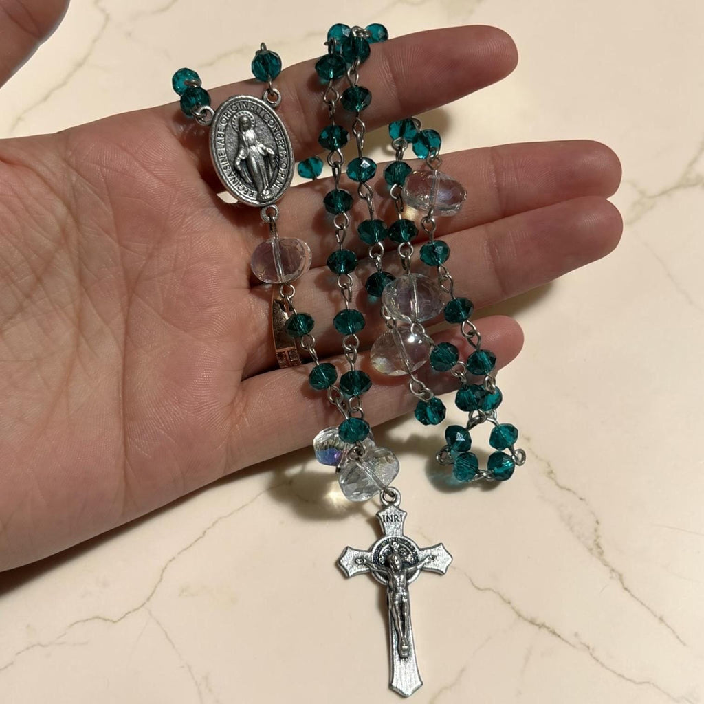 Emerald Green Crystal Rosary additional view