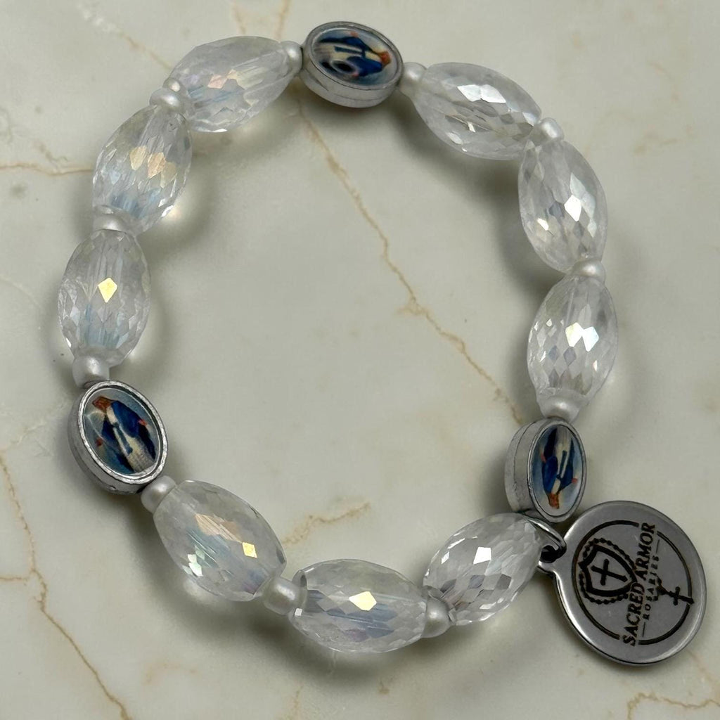 Crystal Miraculous Medal bracelet additional view