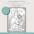 Saint Clare of Assisi Catholic coloring page printable preview