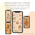 3D Fall Virgin Mary Catholic phone wallpaper bundle preview