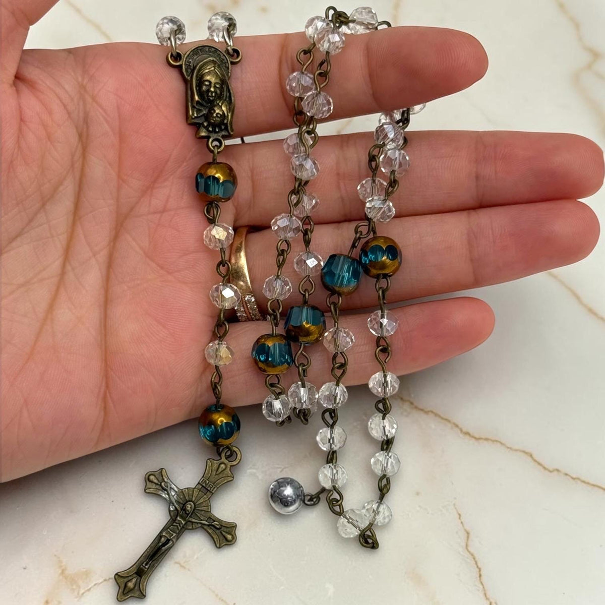 Mary and Baby Jesus Sacred Heart Rosary additional view