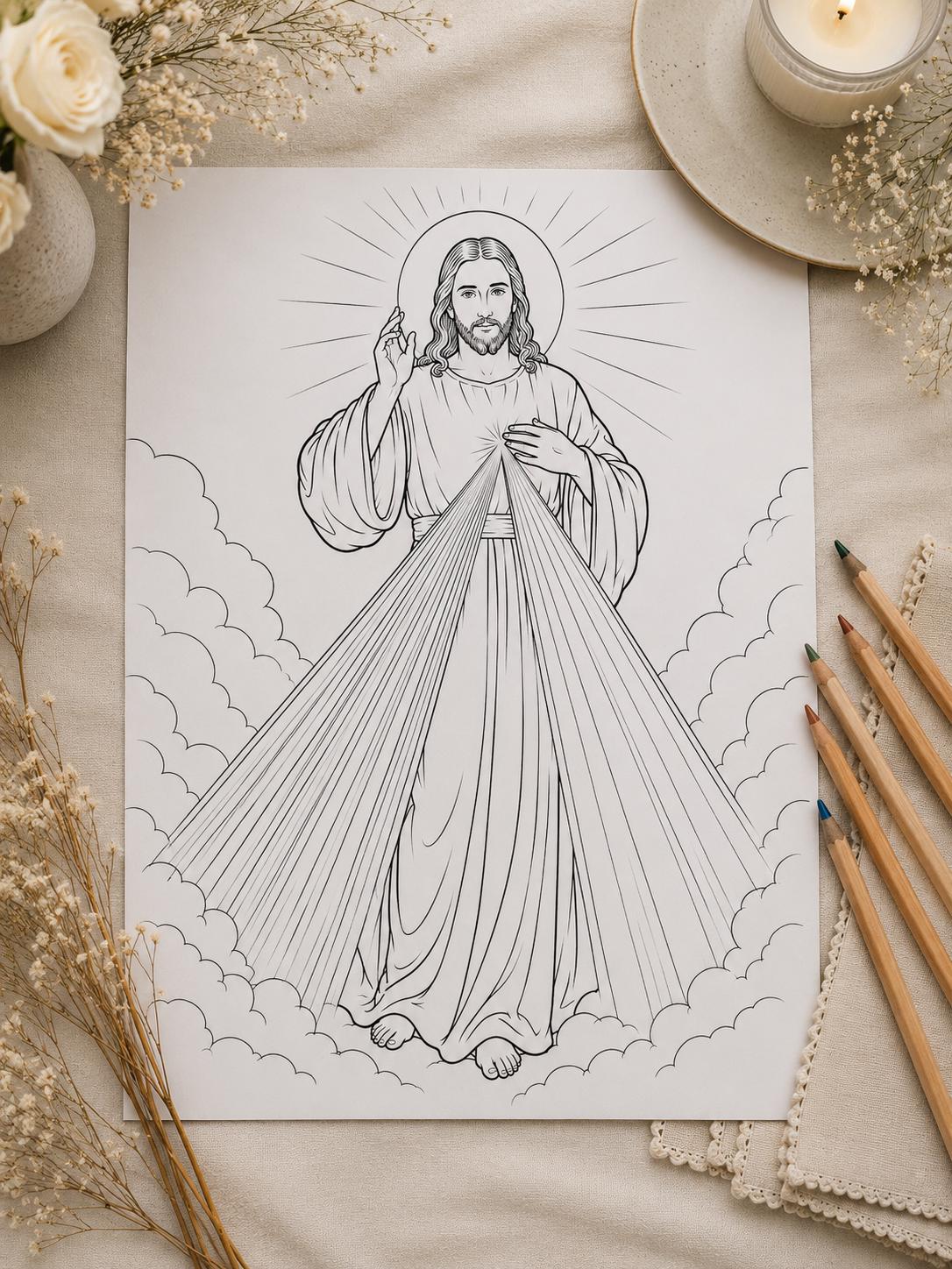 Jesus coloring pages bundle printable preview
