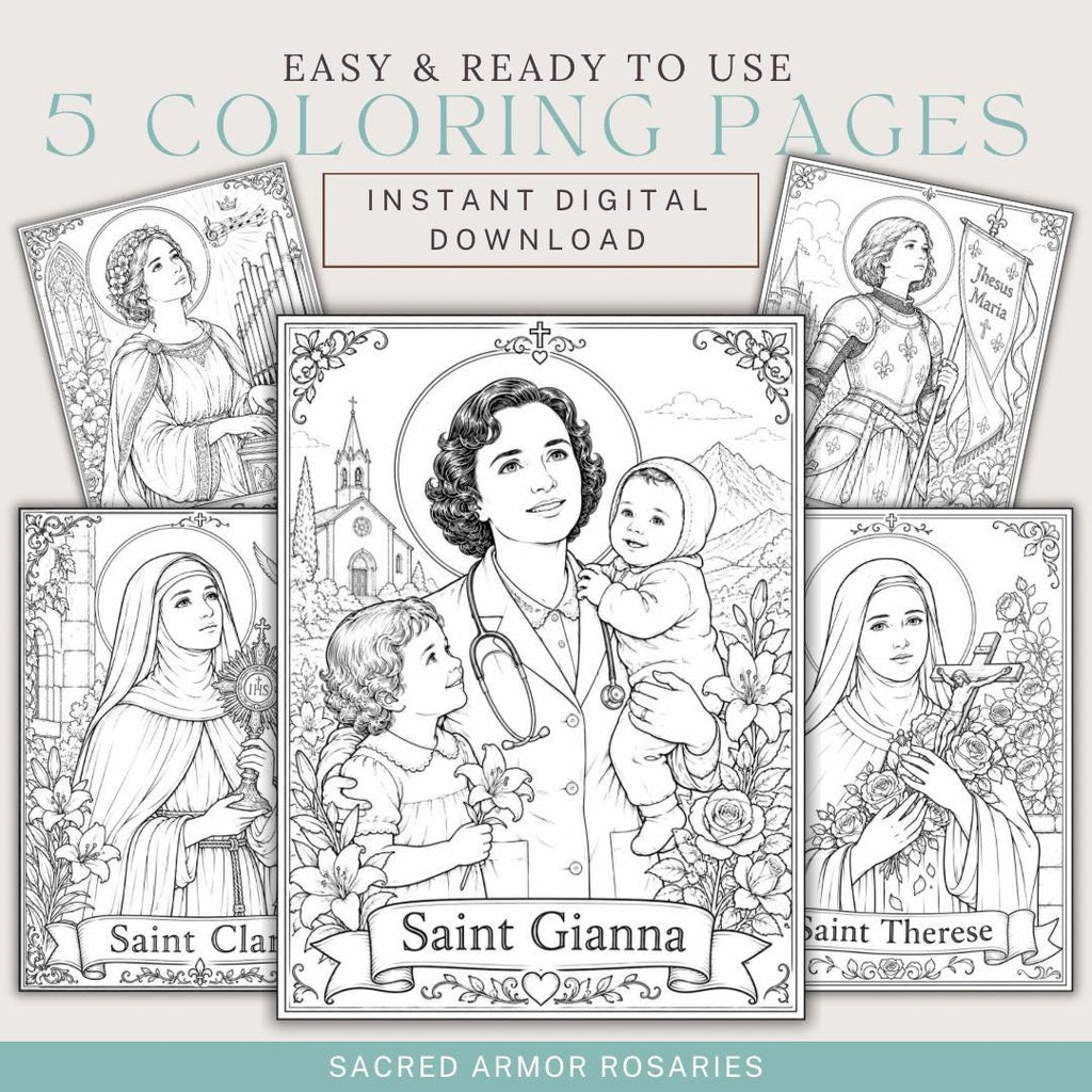 Catholic Saints coloring page printable detail