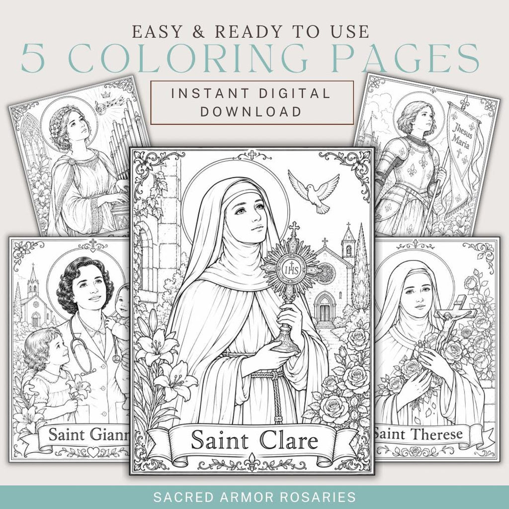 Catholic Saints coloring page printable detail