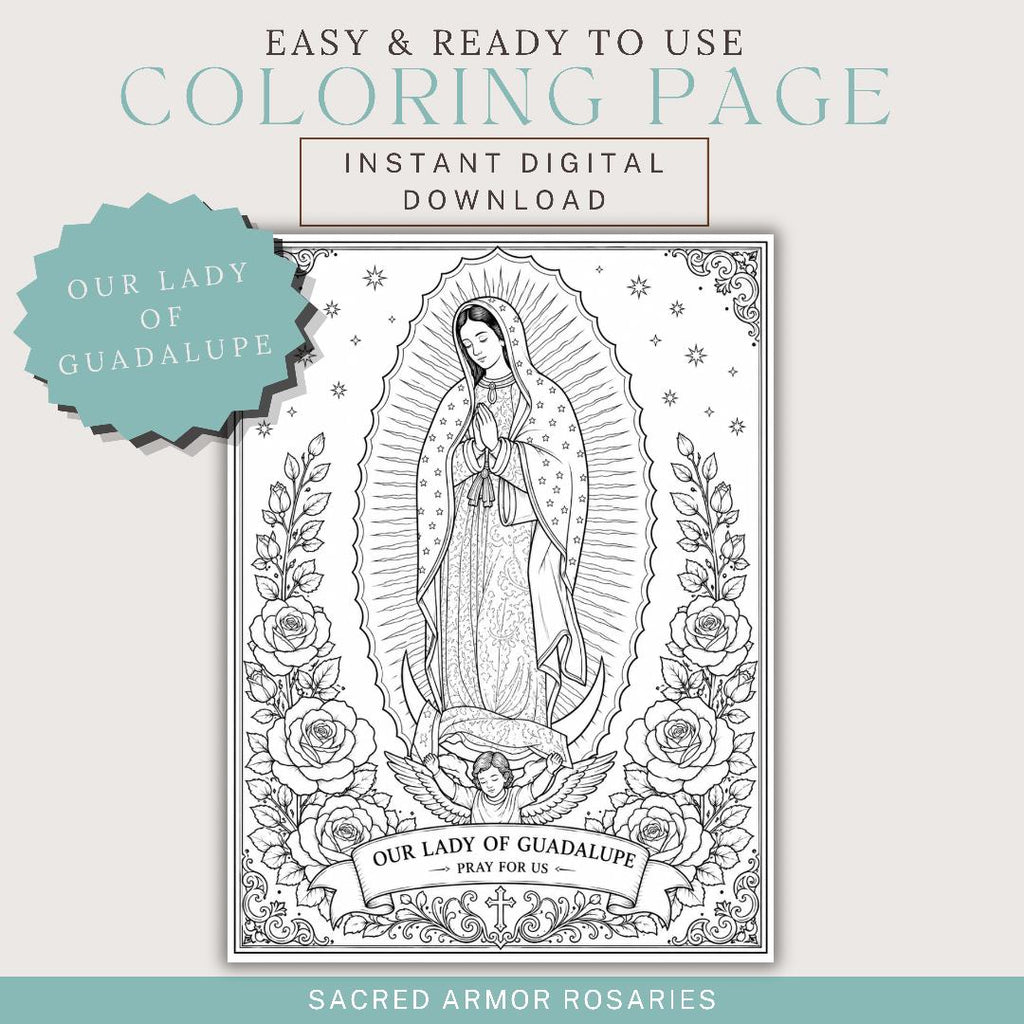 Our Lady of Guadalupe Catholic coloring page printable preview